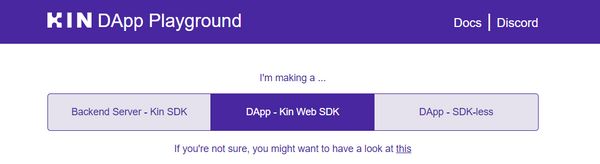 Kin DApp Playground